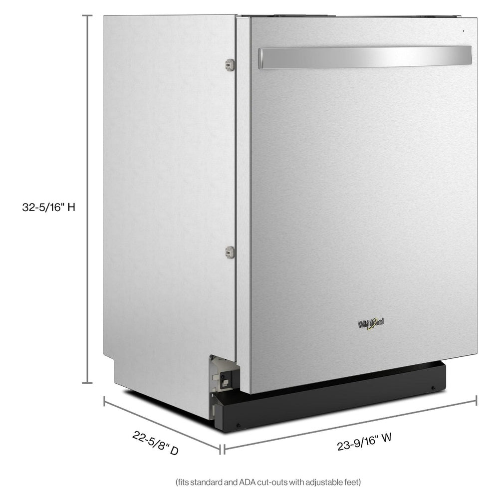 Whirlpool 44 dBA ADA Compliant Dishwasher Flush with Cabinets with 3rd Rack