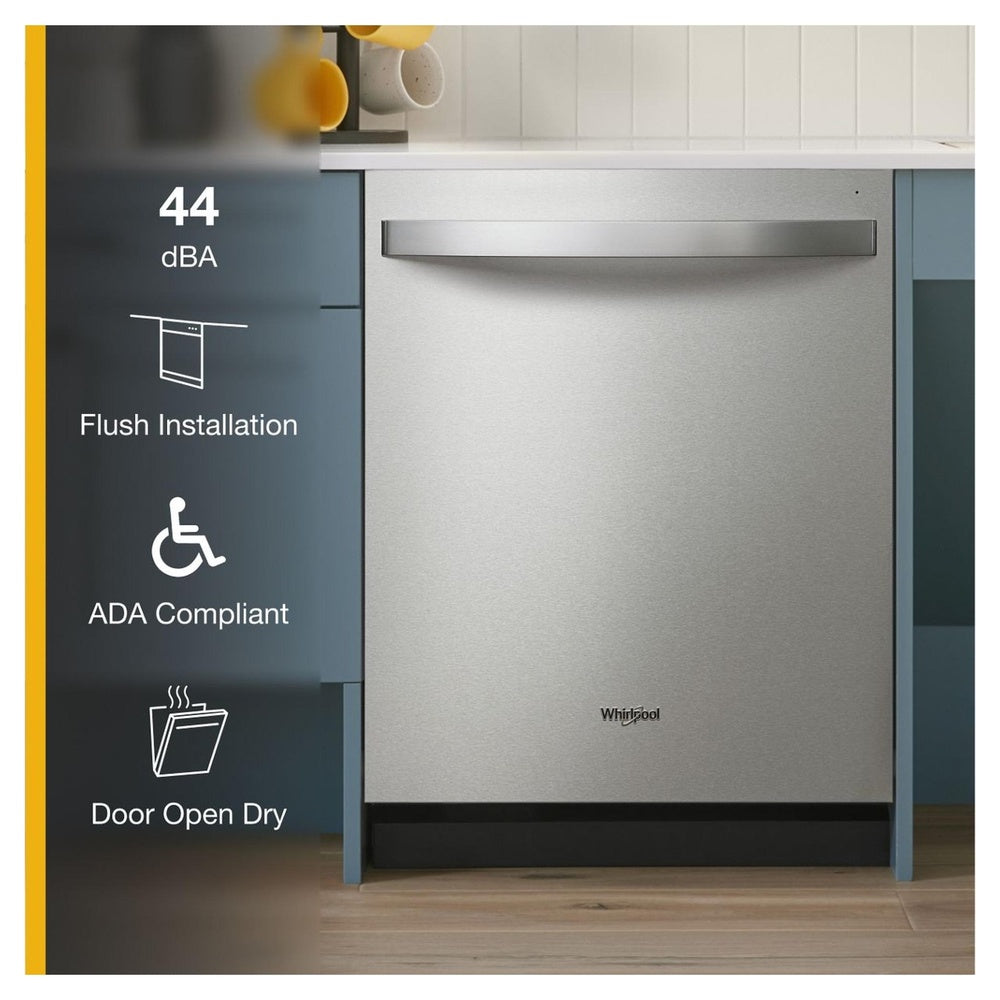 Whirlpool 44 dBA ADA Compliant Dishwasher Flush with Cabinets with 3rd Rack