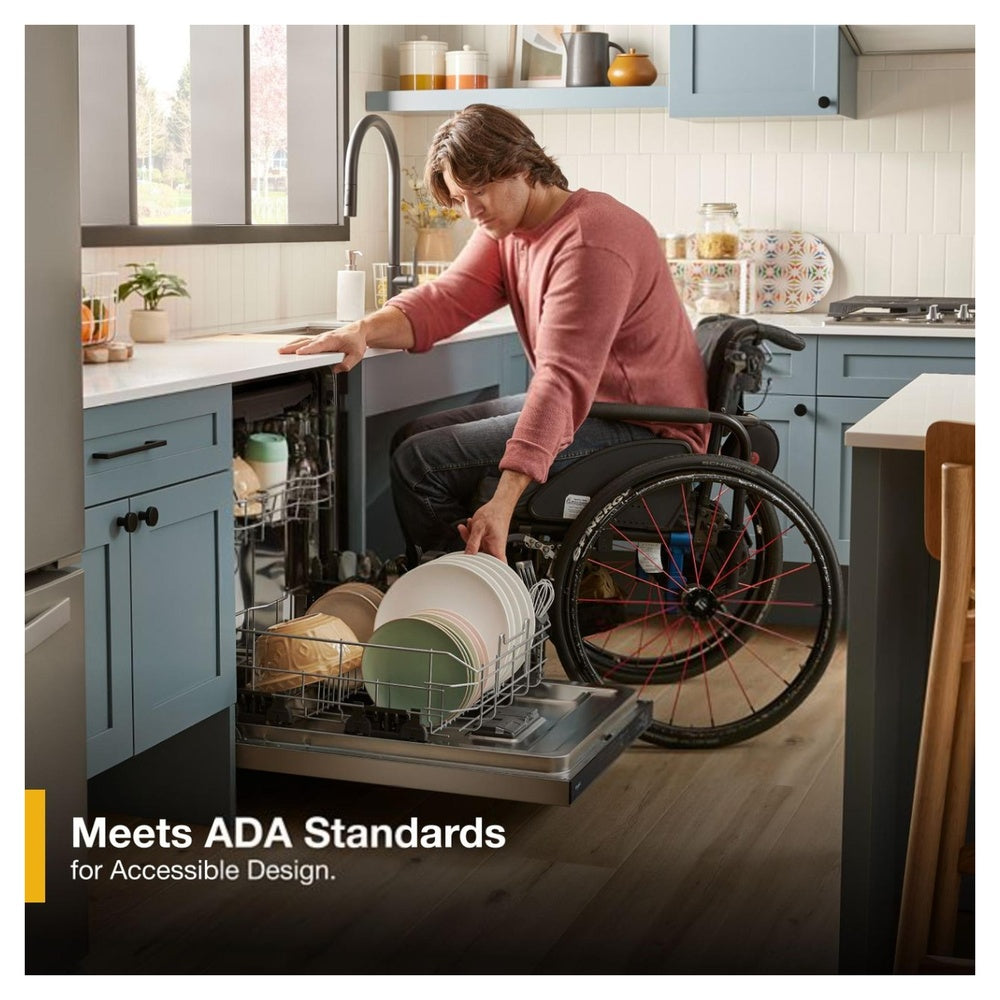 Whirlpool 44 dBA ADA Compliant Dishwasher Flush with Cabinets with 3rd Rack