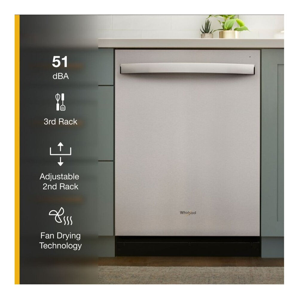 Whirlpool Quiet Dishwasher with 3rd Rack