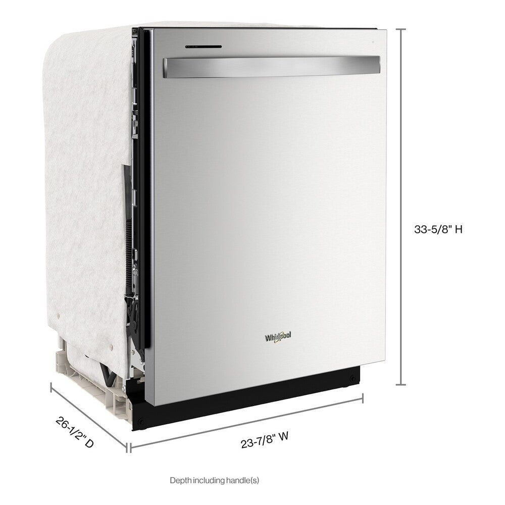 Whirlpool 24" Stainless Steel Dishwasher with Spin&Load Rack and AI Intelligent Wash - 50 