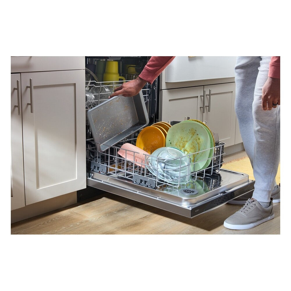 Whirlpool 24" Stainless Steel Dishwasher with Spin&Load Rack and AI Intelligent Wash - 50 
