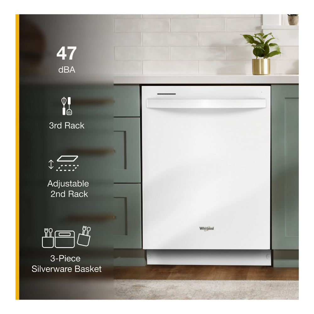 Whirlpool 24 Stainless Steel Dishwasher with AI Intelligent Wash - 47 dBA