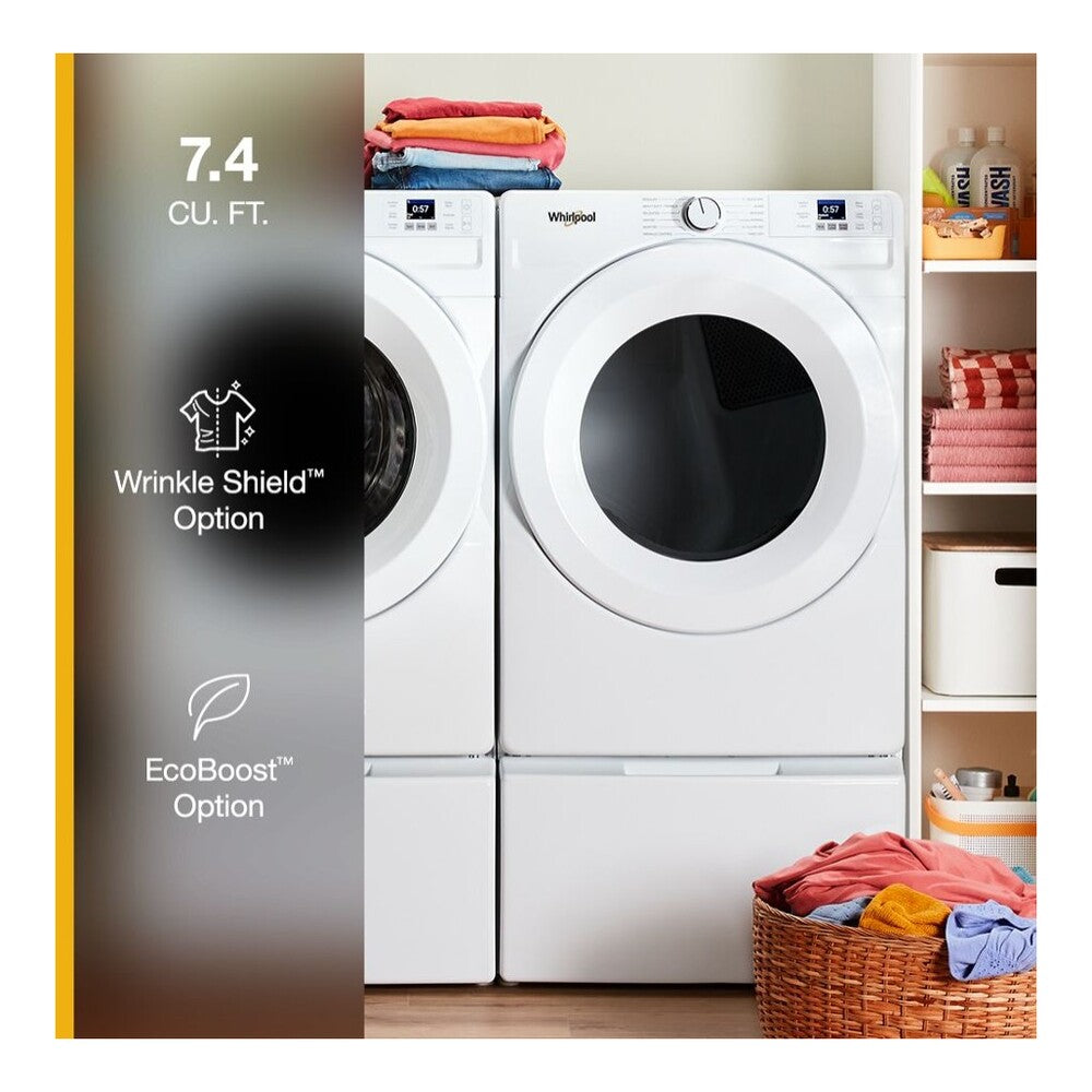 Whirlpool 7.4 cu. ft. ENERGY STAR® Front Load Electric Dryer with Wrinkle Shield™ Option