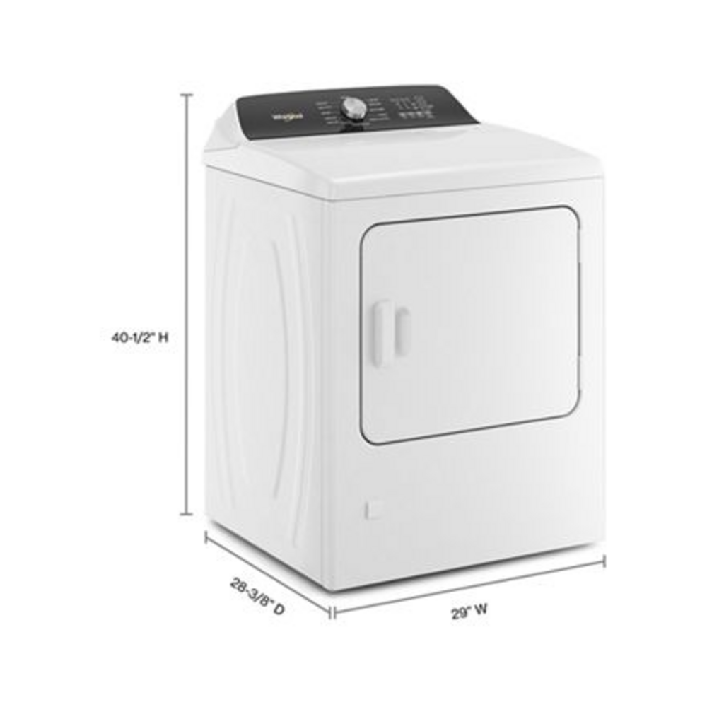 Whirlpool 7.0 Cu. Ft. Top Load Electric Moisture Sensing Dryer with Steam