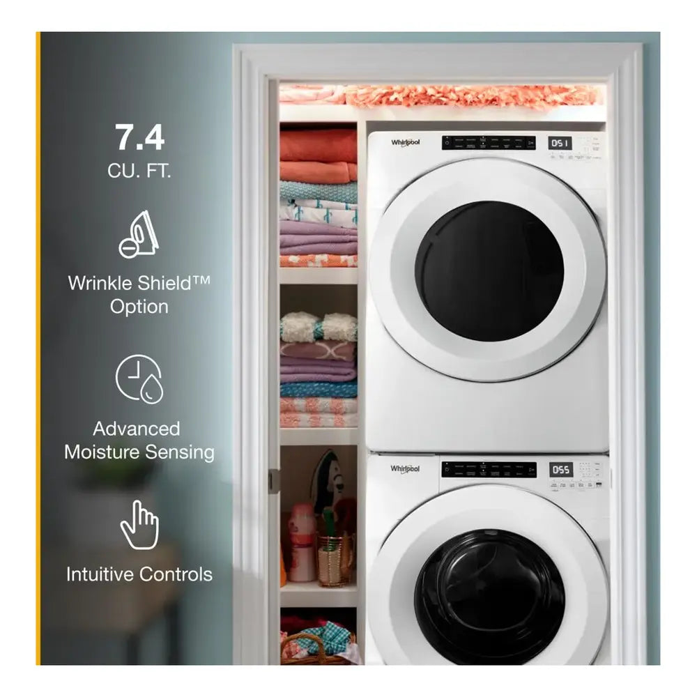 Whirlpool 7.4 cu. ft. Front Load Electric Dryer with Intuitive Touch Controls