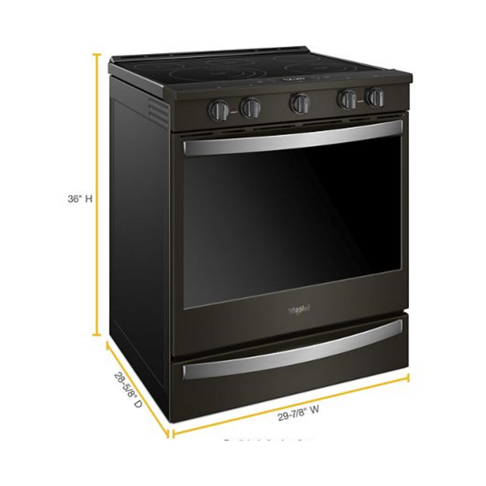 Whirlpool 6.4 cu. ft. Smart Slide-in Electric Range with Air Fry, when Connected