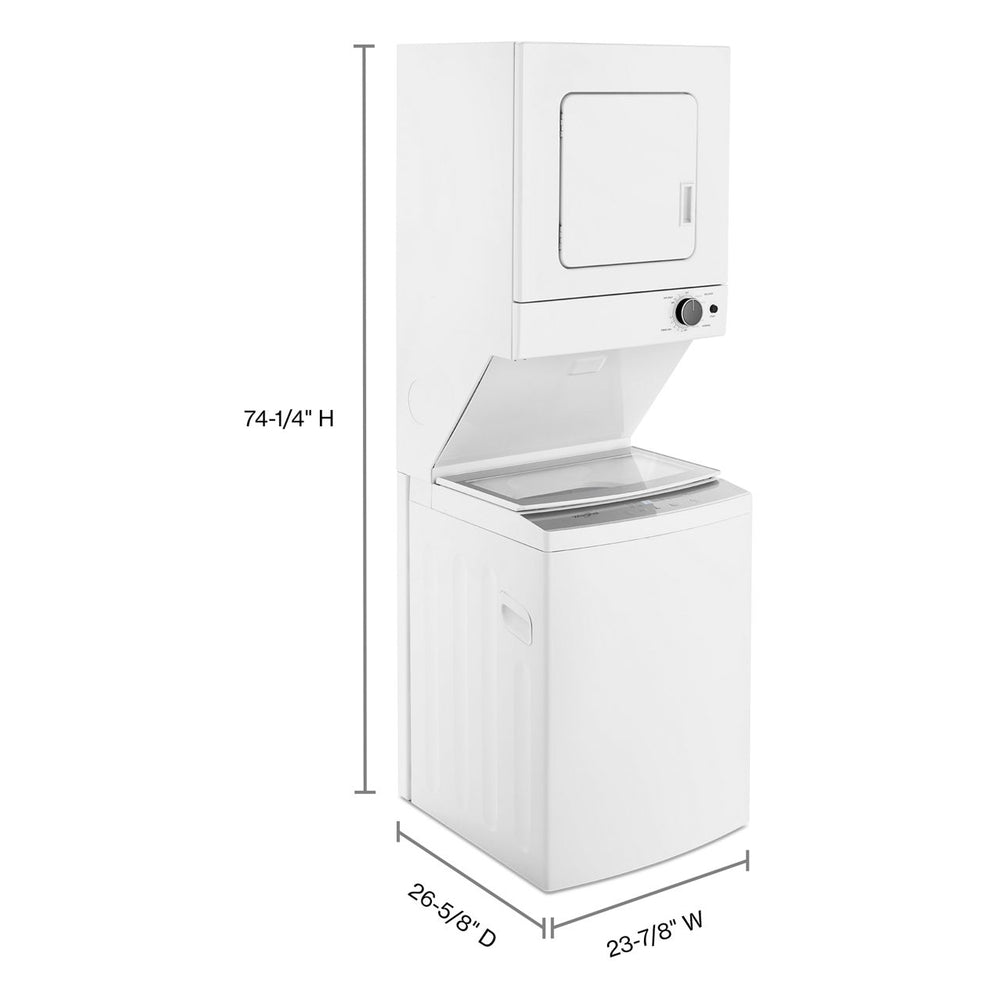 Whirlpool 1.6 cu.ft Electric Stacked Laundry Center 6 Wash cycles and AutoDry™
