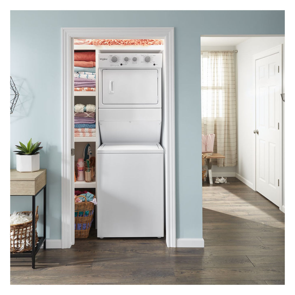 Whirlpool 3.5 cu.ft Electric Stacked Laundry Center 9 Wash cycles and AutoDry™