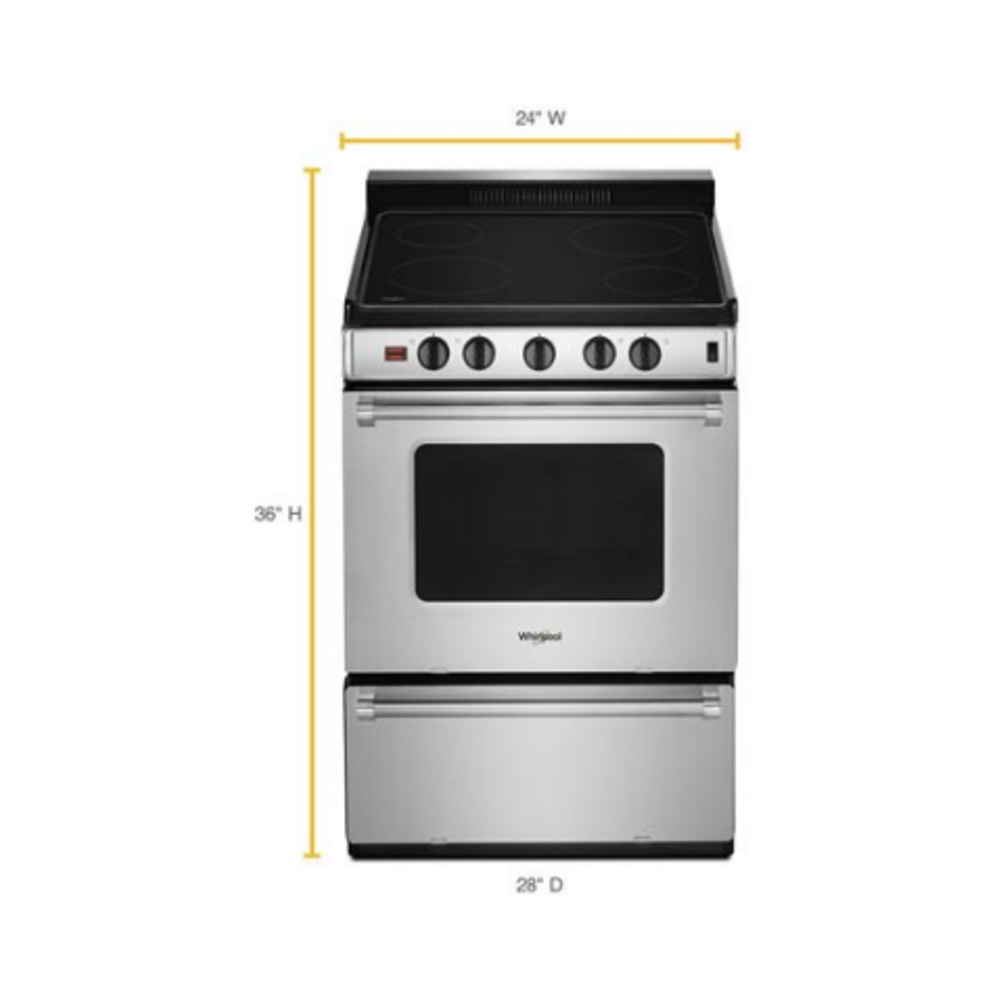 Whirlpool 24-inch Freestanding Electric Range with Upswept SpillGuard™ Cooktop