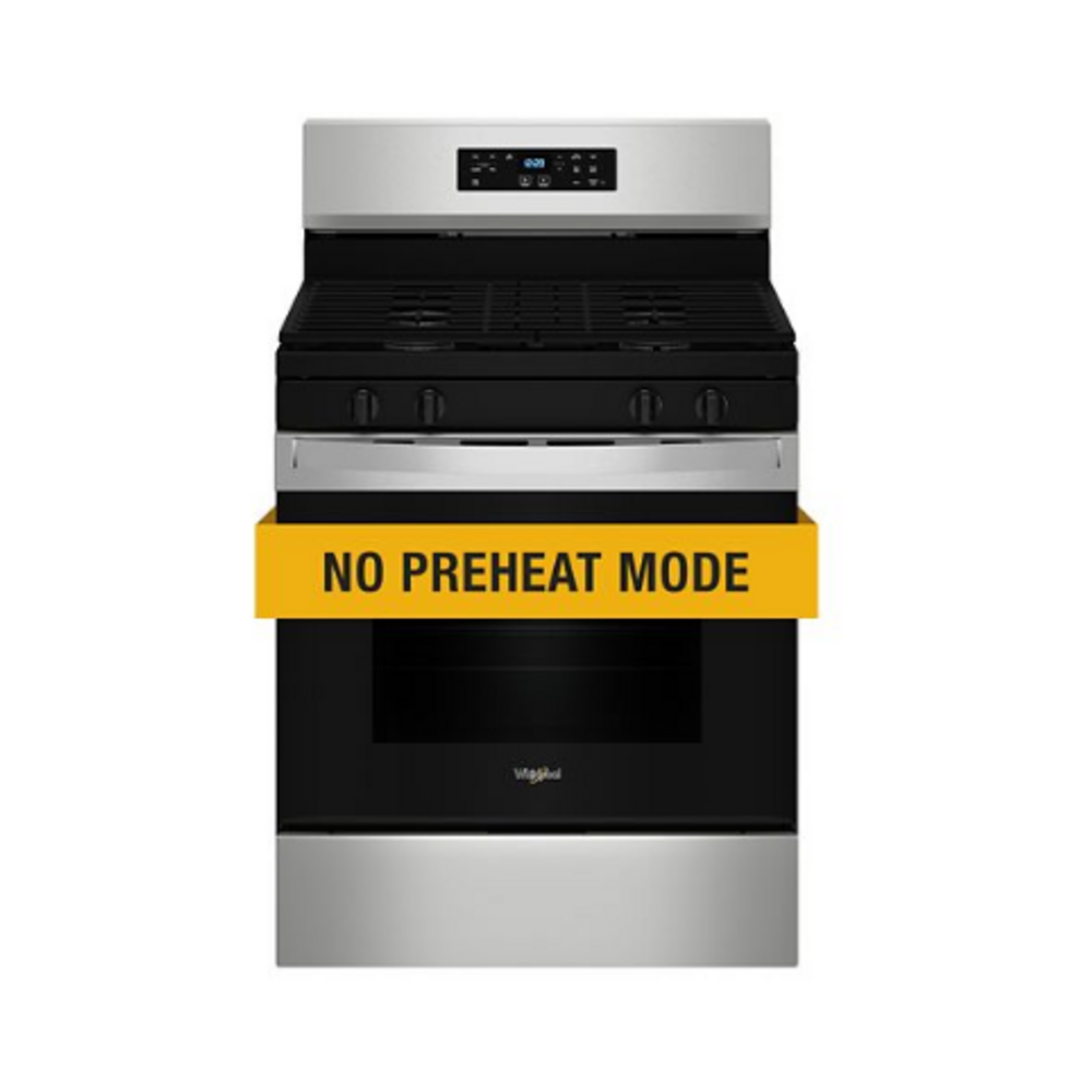 Whirlpool 30-inch Self Clean Gas Range with No Preheat Mode