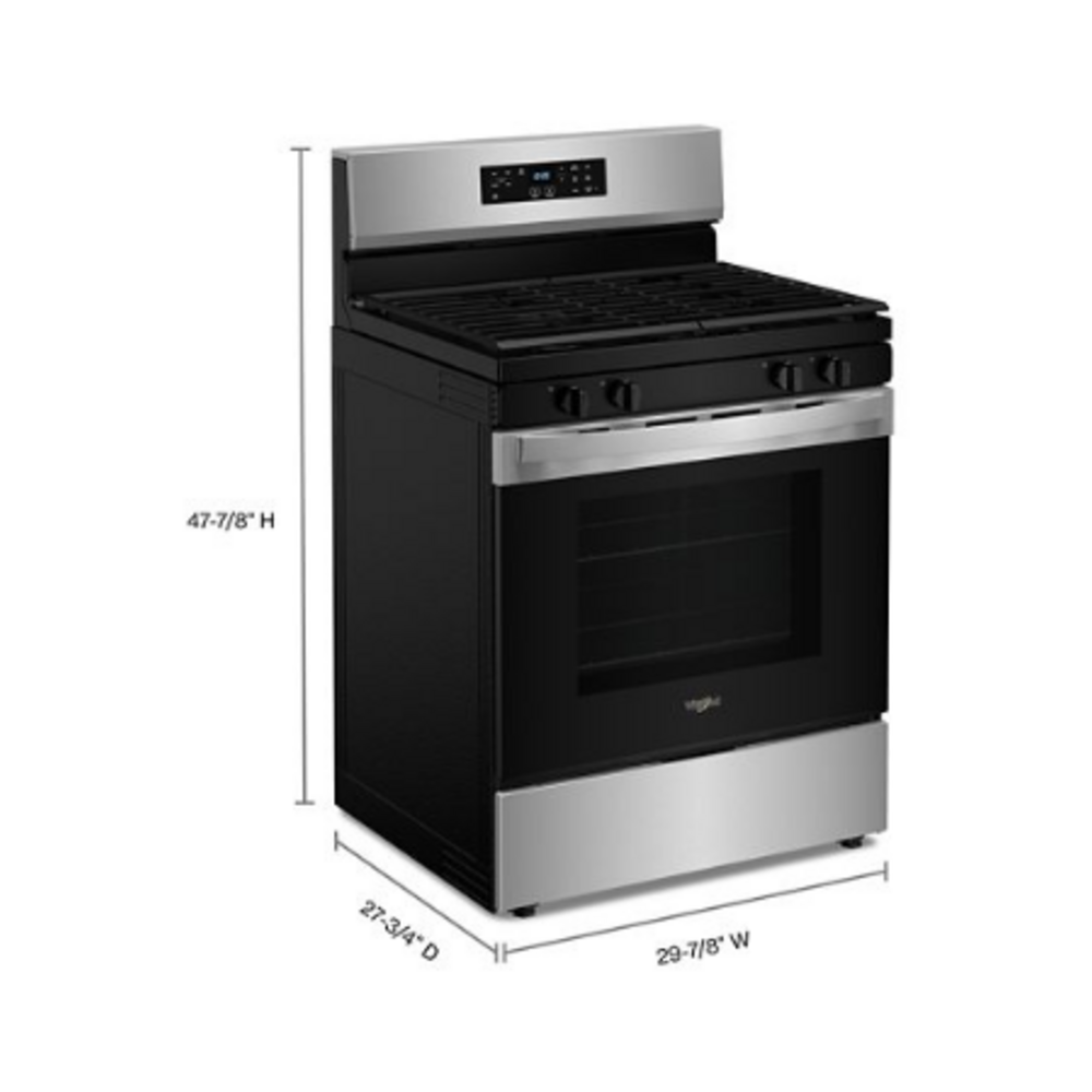 Whirlpool 30-inch Self Clean Gas Range with No Preheat Mode