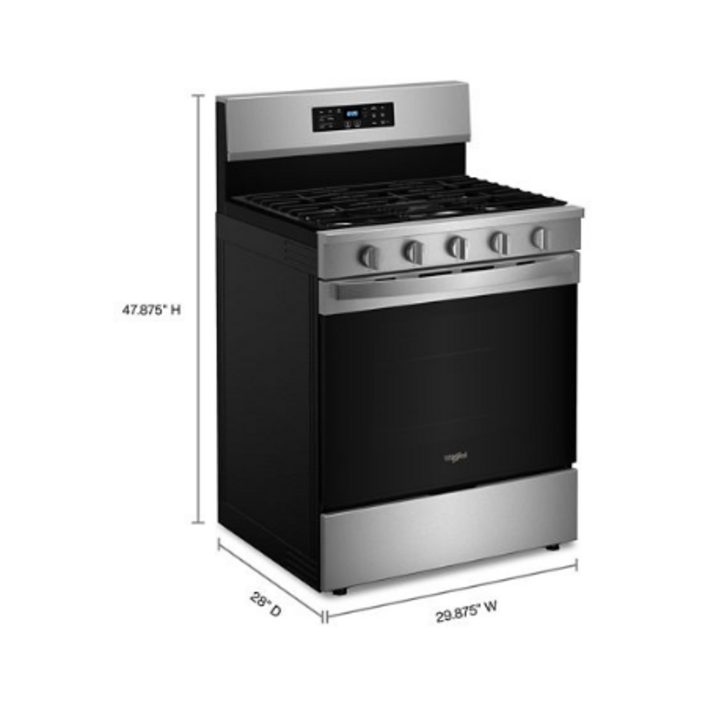 Whirlpool 30-inch Gas Range with Air Cooking Technology, No Preheat Air Fry and Air Baking