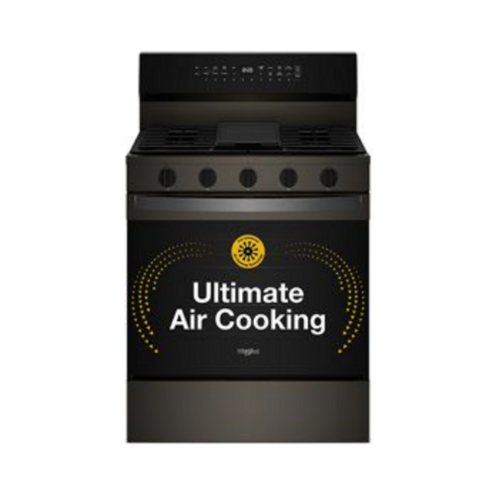 Whirlpool 30-inch Smart Gas Range with Air Cooking Technology, No Preheat Air Fry, Steam/S