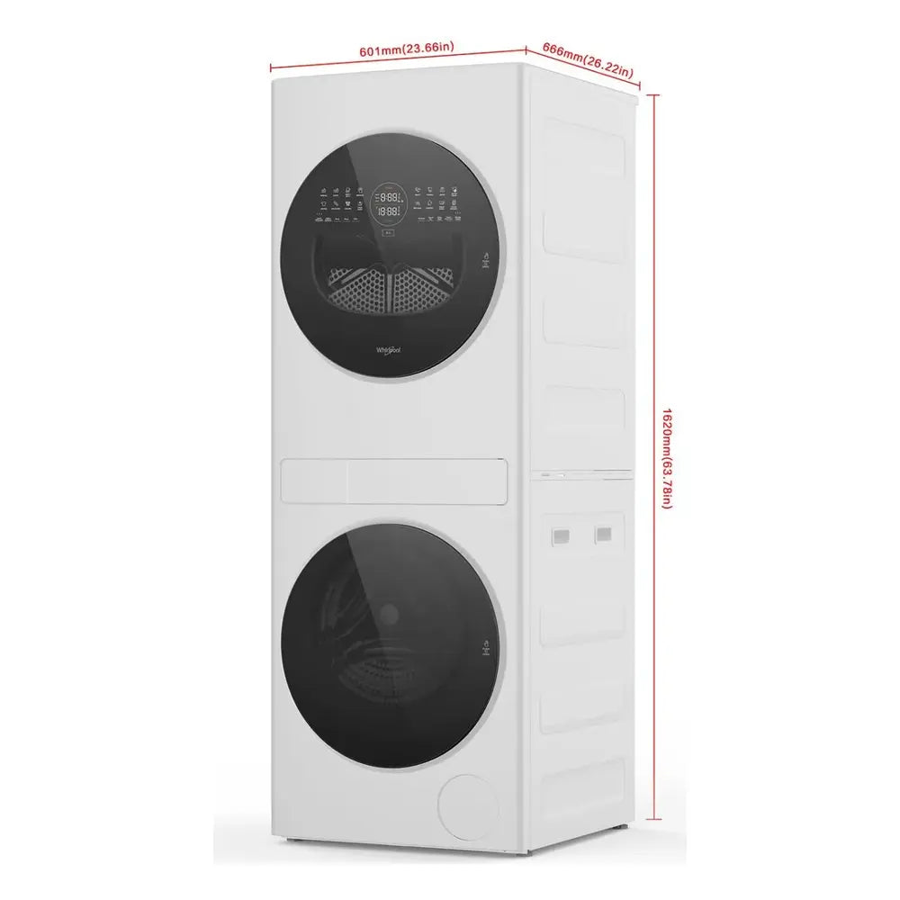 Whirlpool Compact ENERGY STAR® Ventless Heat Pump Laundry Tower with 2.7-cu ft Washer and 