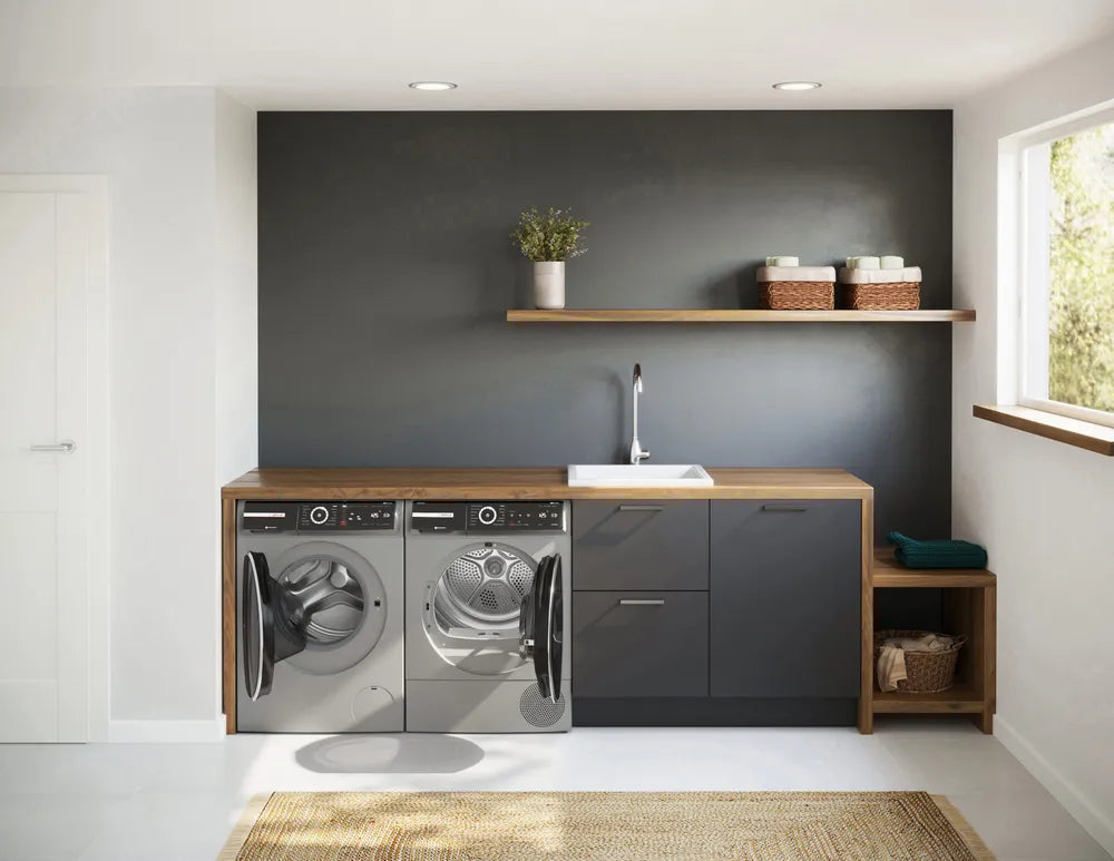 Bosch 800 Series Compact Washer max. 1600 rpm, Pearl Steel