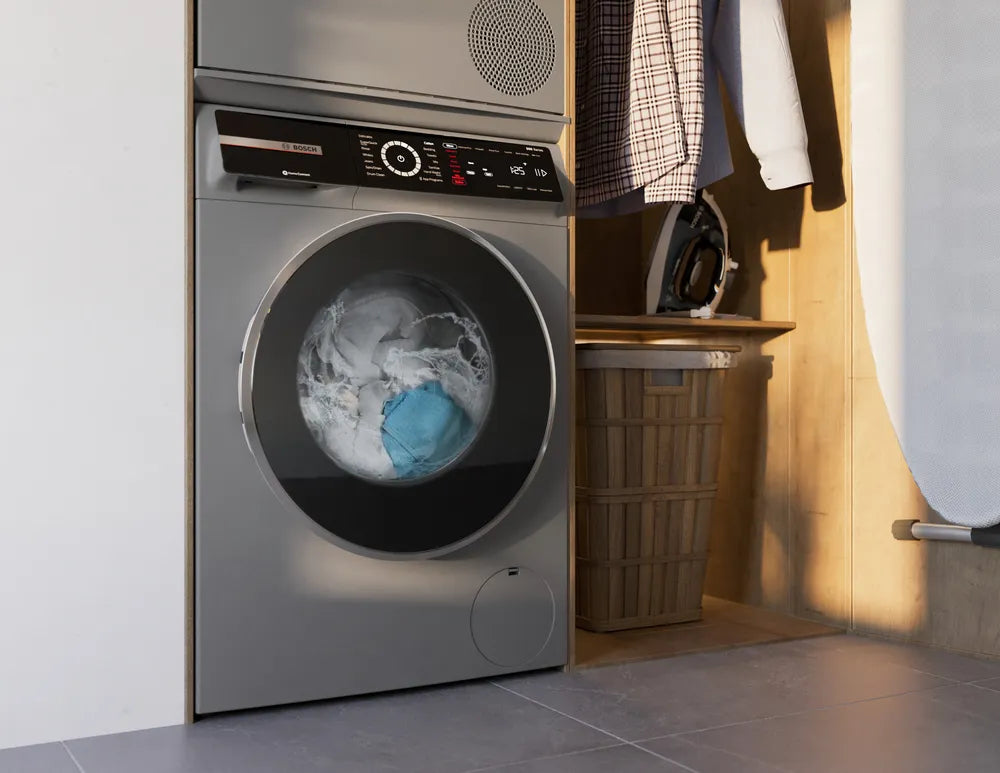 Bosch 800 Series Compact Washer max. 1600 rpm, Pearl Steel