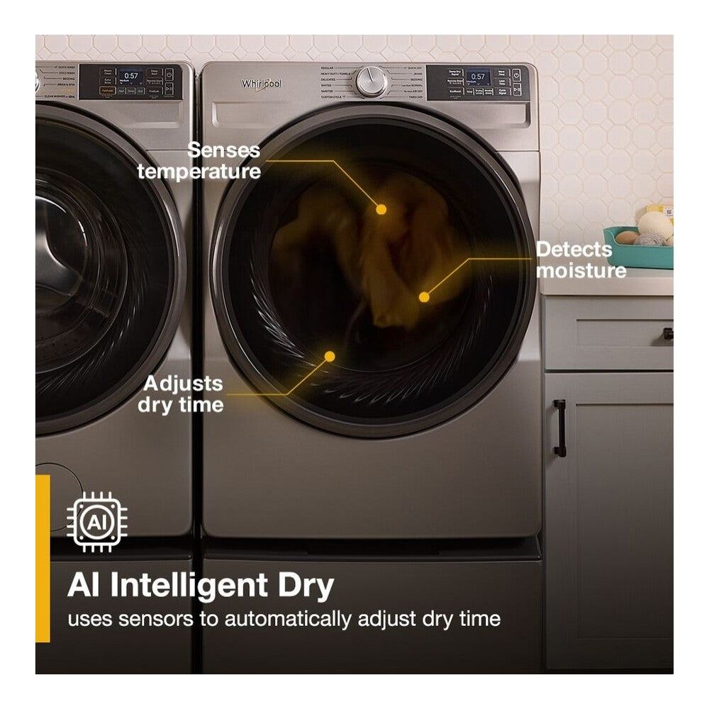 Whirlpool 7.4 cu. ft. Smart Front Load ENERGY STAR® Gas Dryer with Wrinkle Shield™ Option