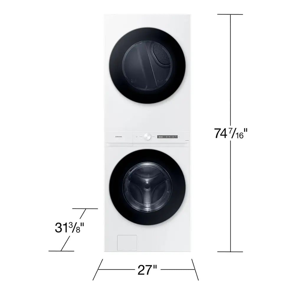 Samsung Bespoke AI Laundry Hub Easy Reach Control  Steam  4.6 cu.ft. Wash & 7.6 cu.ft Dr