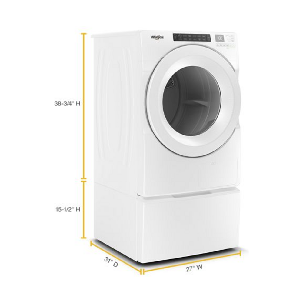 Whirlpool 7.4 cu.ft Front Load Heat Pump Dryer with Intiutitive Touch Controls, Advanced M