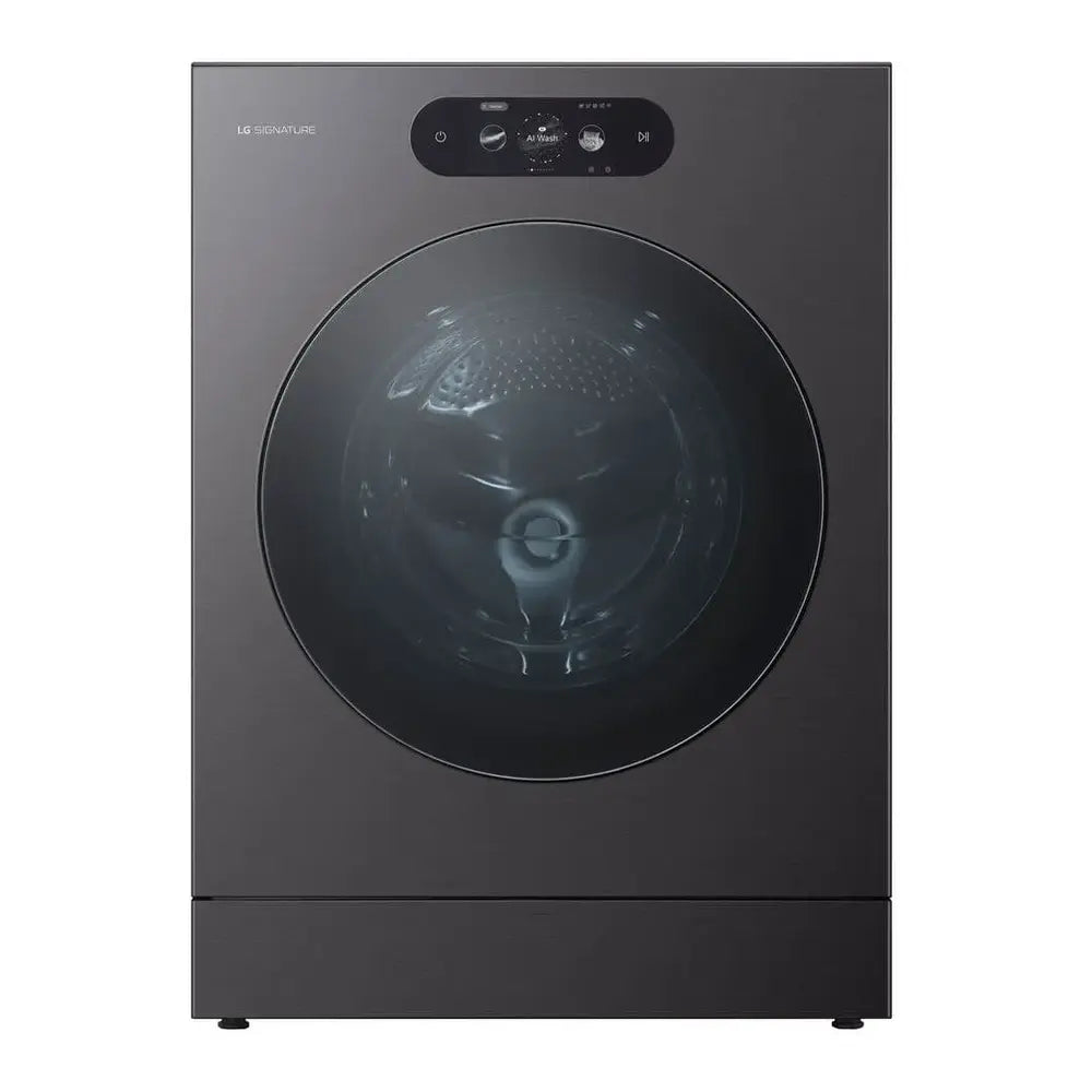 LG Signature 5.8 CU FT. 29IN WASHER WITH TURBOWASH360 FULL TOUCH LCD SCREENAI BRUSHED BLACK S
