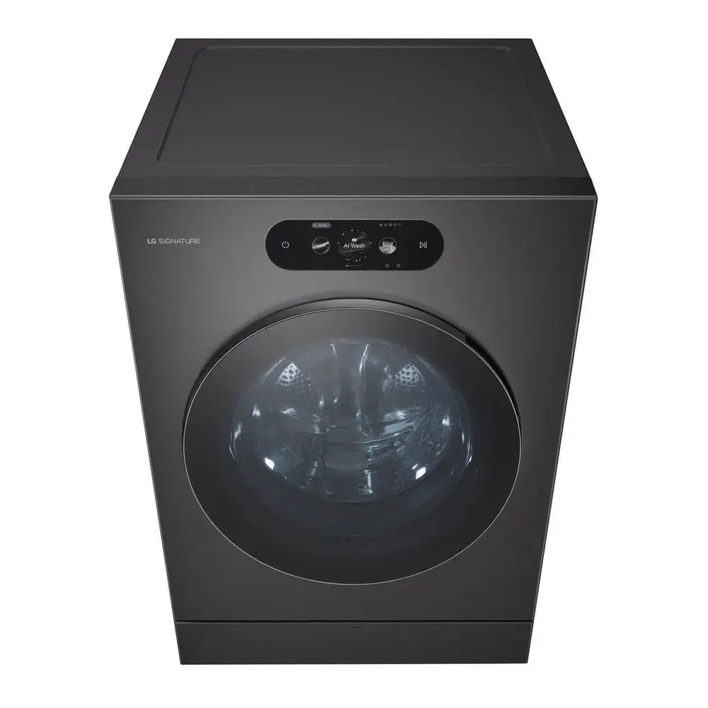 LG Signature 5.8 CU FT. 29IN WASHER WITH TURBOWASH360 FULL TOUCH LCD SCREENAI BRUSHED BLACK S