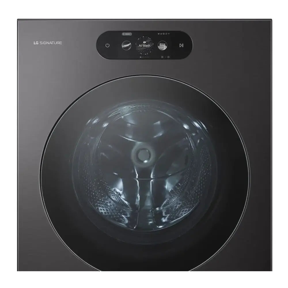 LG Signature 5.8 CU FT. 29IN WASHER WITH TURBOWASH360 FULL TOUCH LCD SCREENAI BRUSHED BLACK S