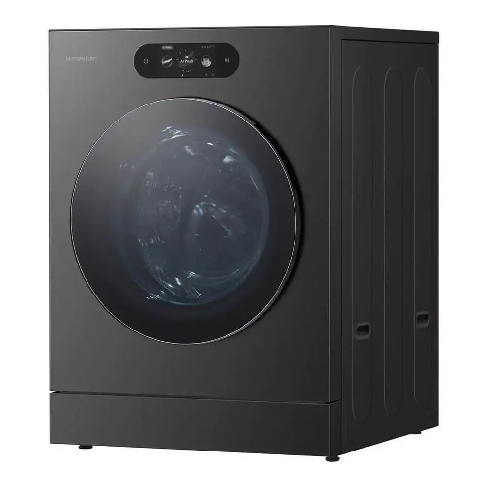 LG Signature 5.8 CU FT. 29IN WASHER WITH TURBOWASH360 FULL TOUCH LCD SCREENAI BRUSHED BLACK S