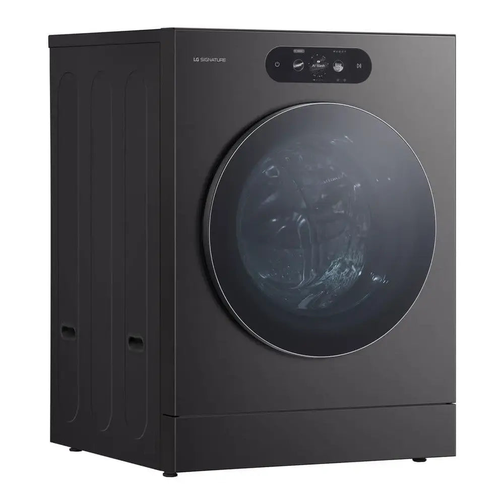 LG Signature 5.8 CU FT. 29IN WASHER WITH TURBOWASH360 FULL TOUCH LCD SCREENAI BRUSHED BLACK S