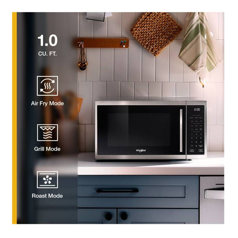 Whirlpool 1.0 cu. ft. Stainless Steel All-In-One Multifunctional Countertop Microwave With