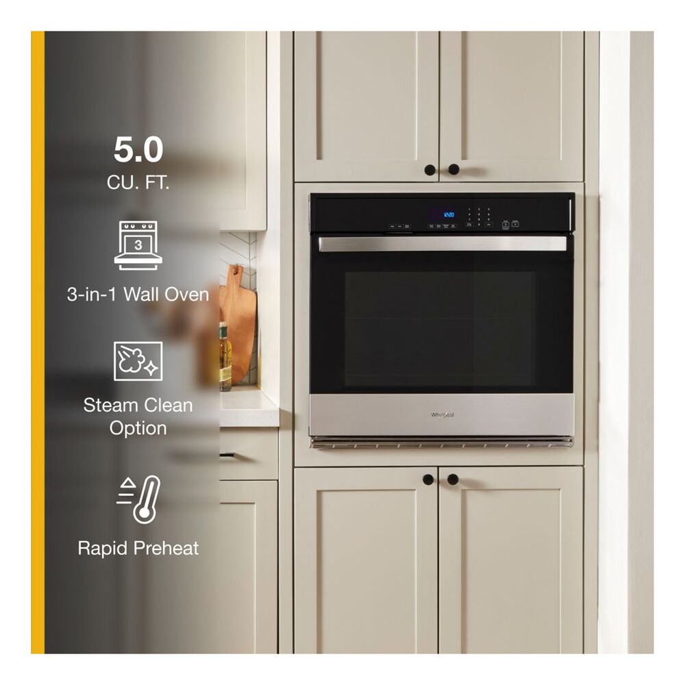 Whirlpool 30-Inch Single Self-Cleaning Wall Oven - 5.0 Cu. Ft.