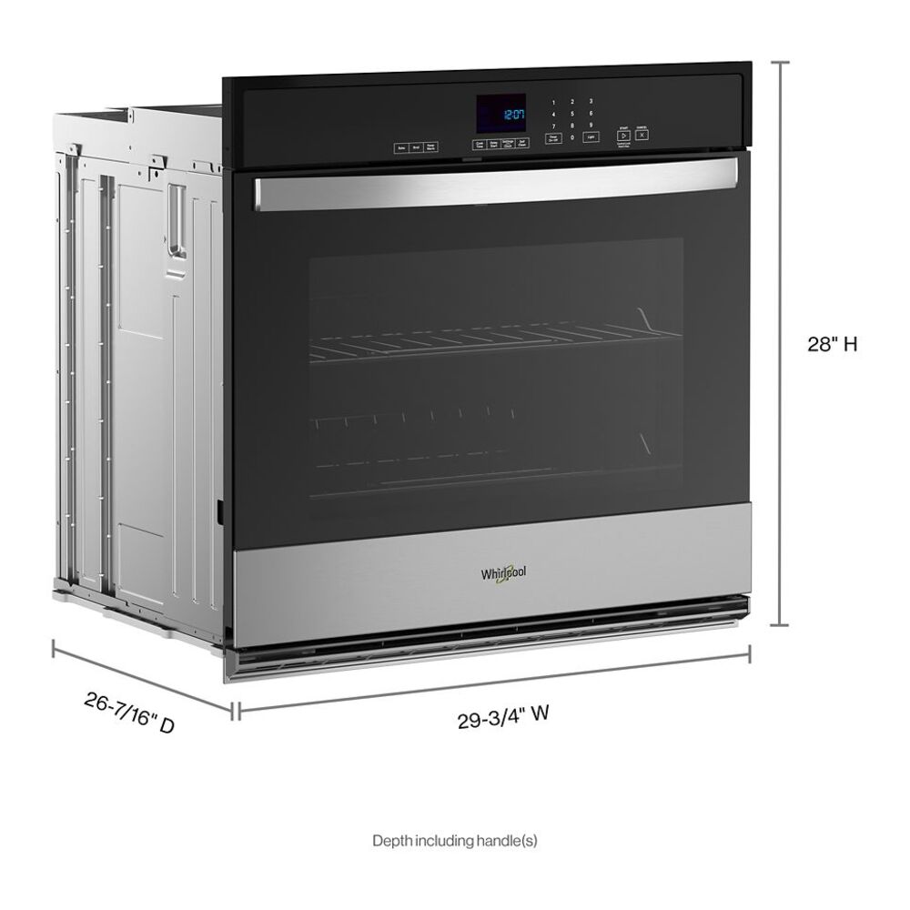 Whirlpool 30-Inch Single Self-Cleaning Wall Oven - 5.0 Cu. Ft.