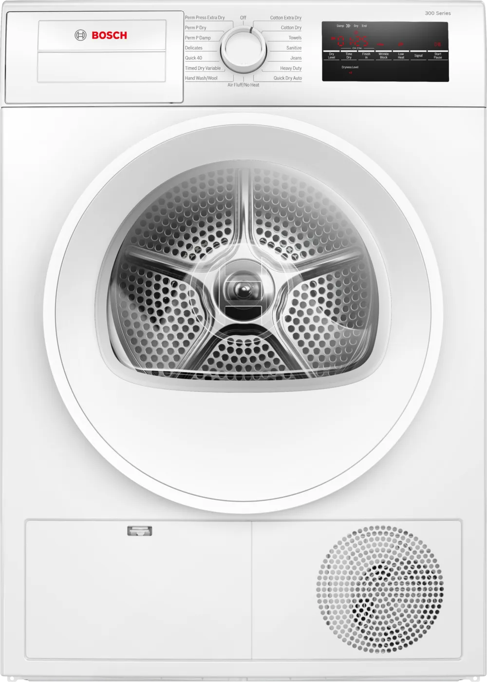 Bosch 300 Series, condenser tumble dryer, White