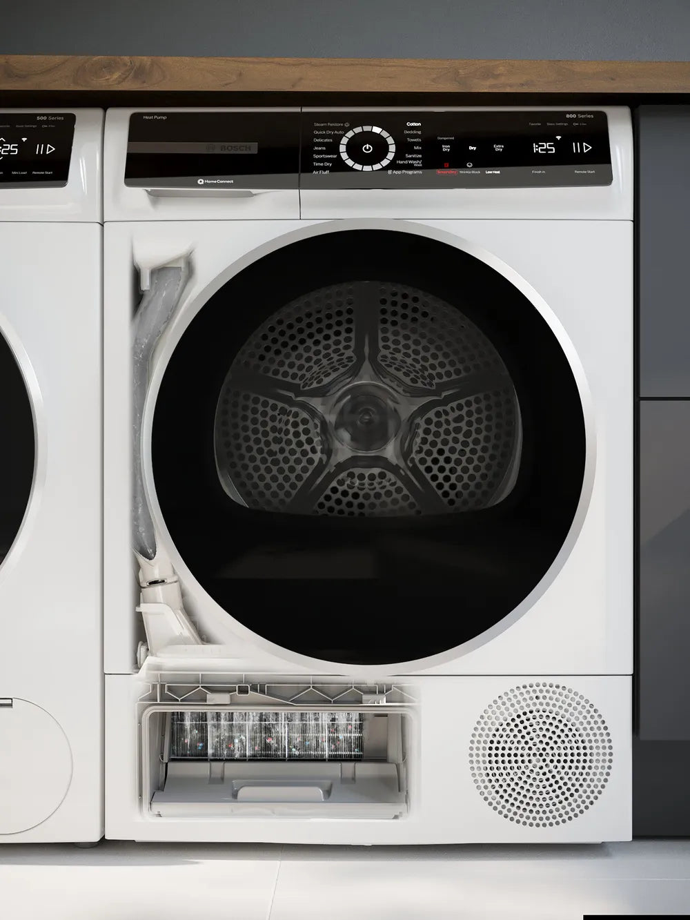 Bosch 500 Series, heat pump dryer, White