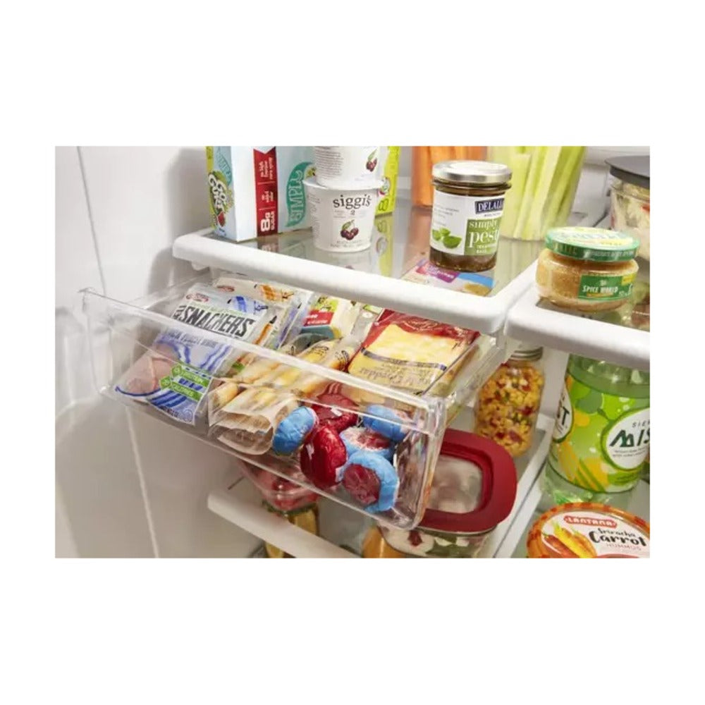 Whirlpool 33-inches wide Bottom-Freezer Refrigerator with SpillGuard™ Glass Shelves - 22 c