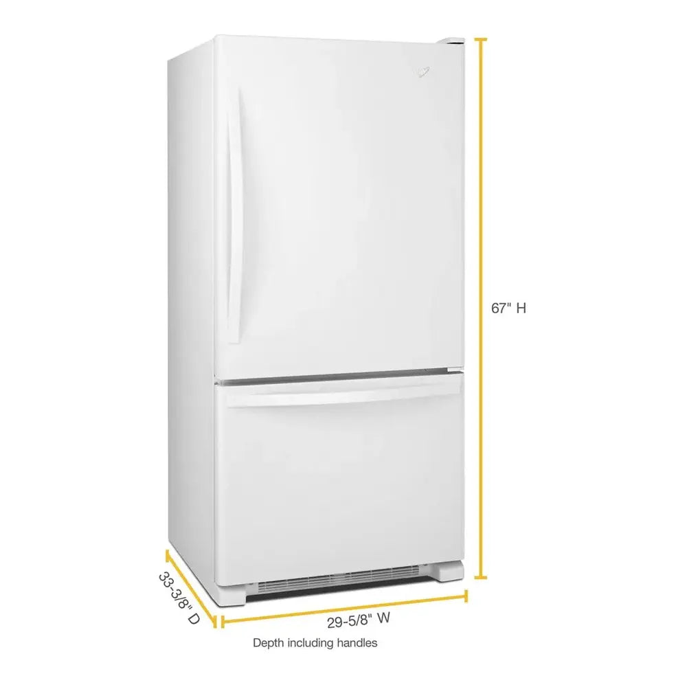 Whirlpool 30-inches wide Bottom-Freezer Refrigerator with SpillGuard™ Glass Shelves - 18.7