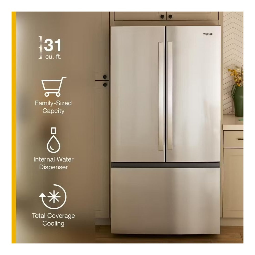 Whirlpool 36-Inch French Door Refrigerator with Ice Maker - 31 cu. ft.