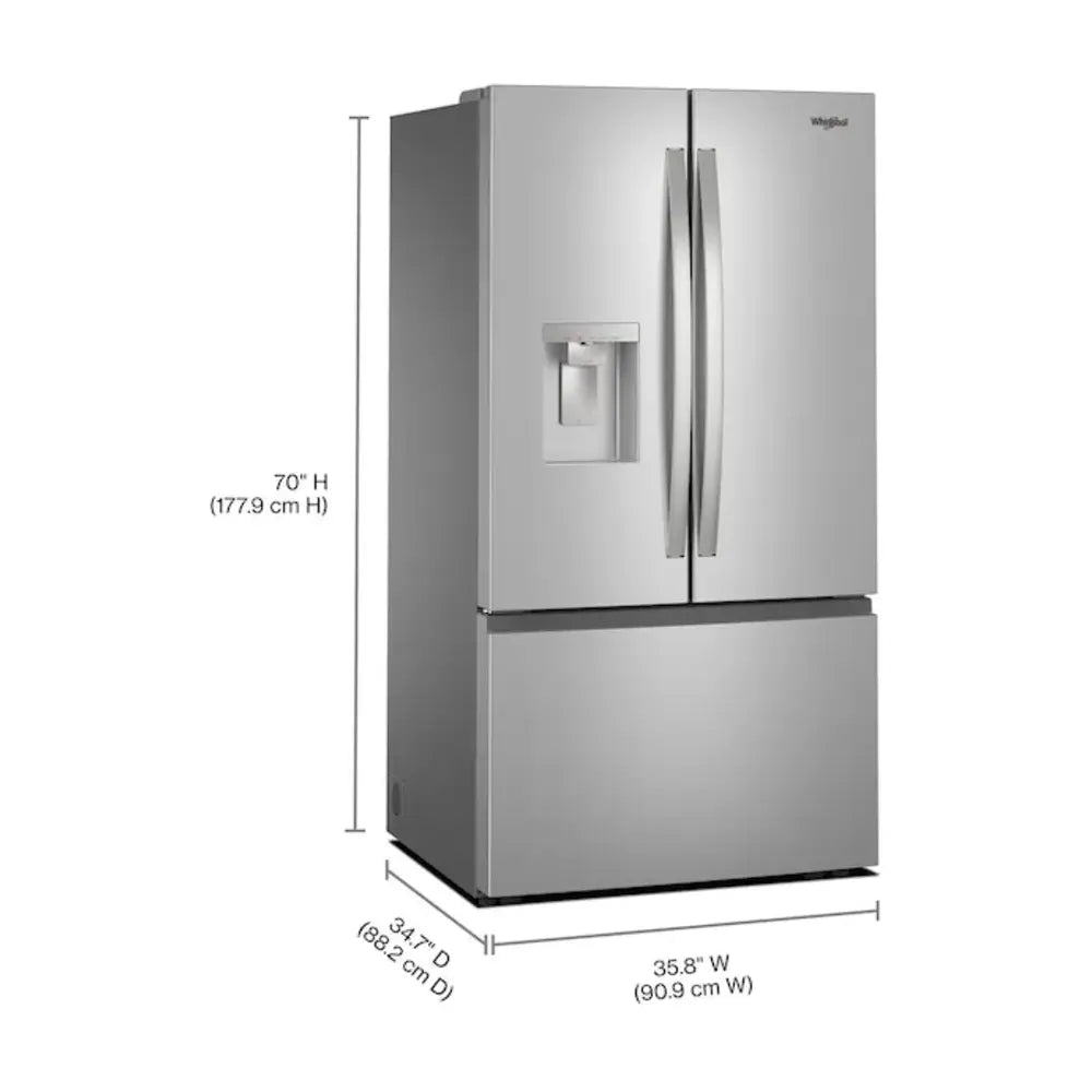 Whirlpool 36-Inch French Door Refrigerator with In-Door Water and Ice Maker - 30 cu. ft.