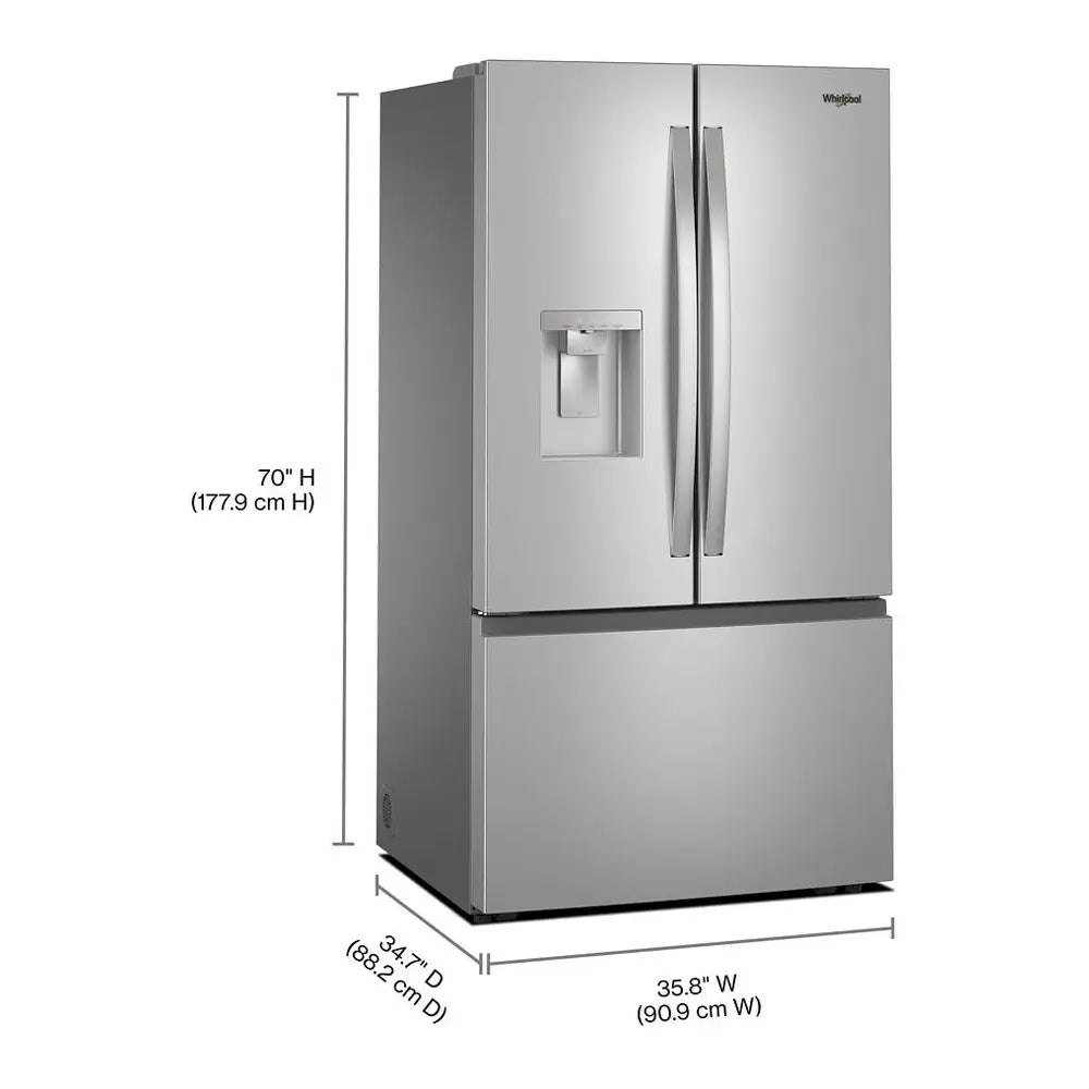 Whirlpool 36-Inch French Door Refrigerator with Dual Ice Makers - 30 cu. ft.