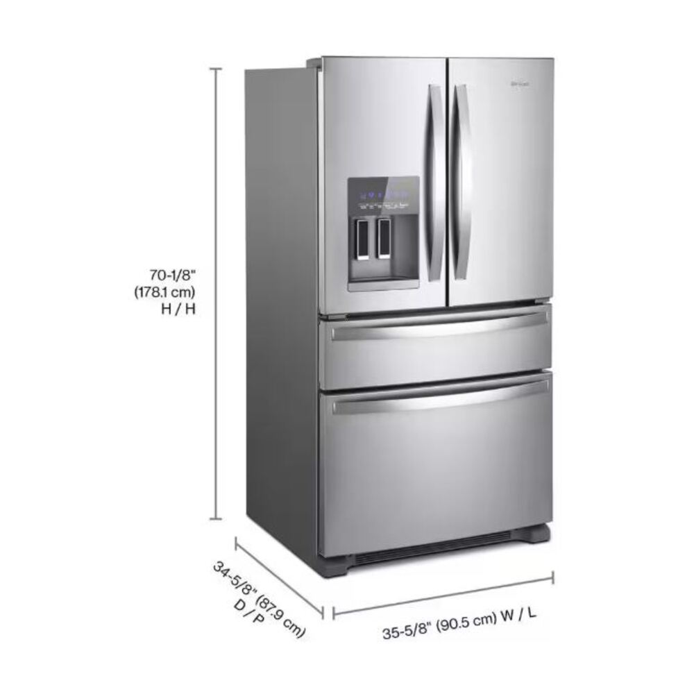 Whirlpool 36-Inch Wide French Door Bottom Mount Refrigerator - 25 cu. ft.