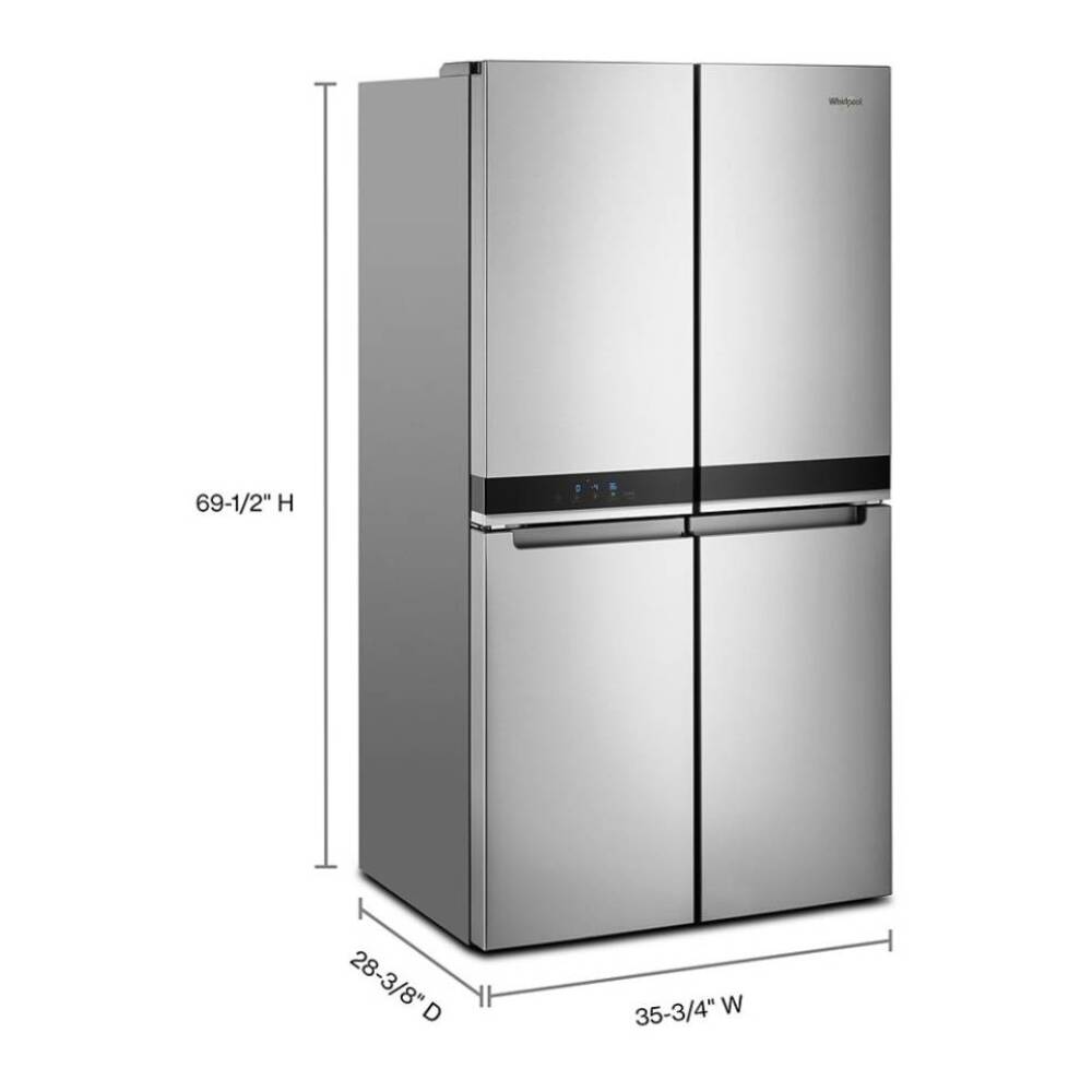 Whirlpool 36-inch Wide Counter Depth 4 Door Refrigerator - 19.4 cu. ft.