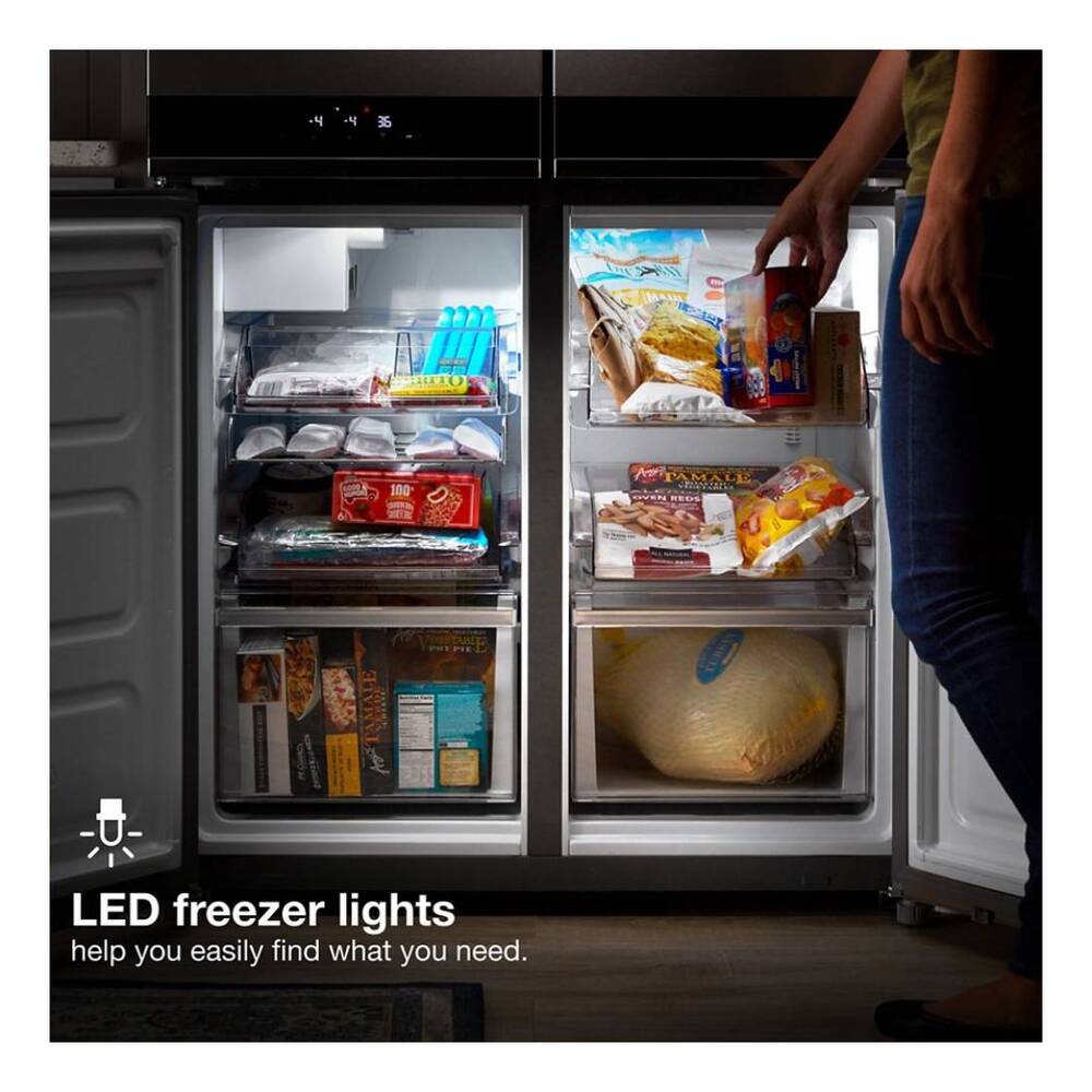 Whirlpool 36-inch Wide Counter Depth 4 Door Refrigerator - 19.4 cu. ft.