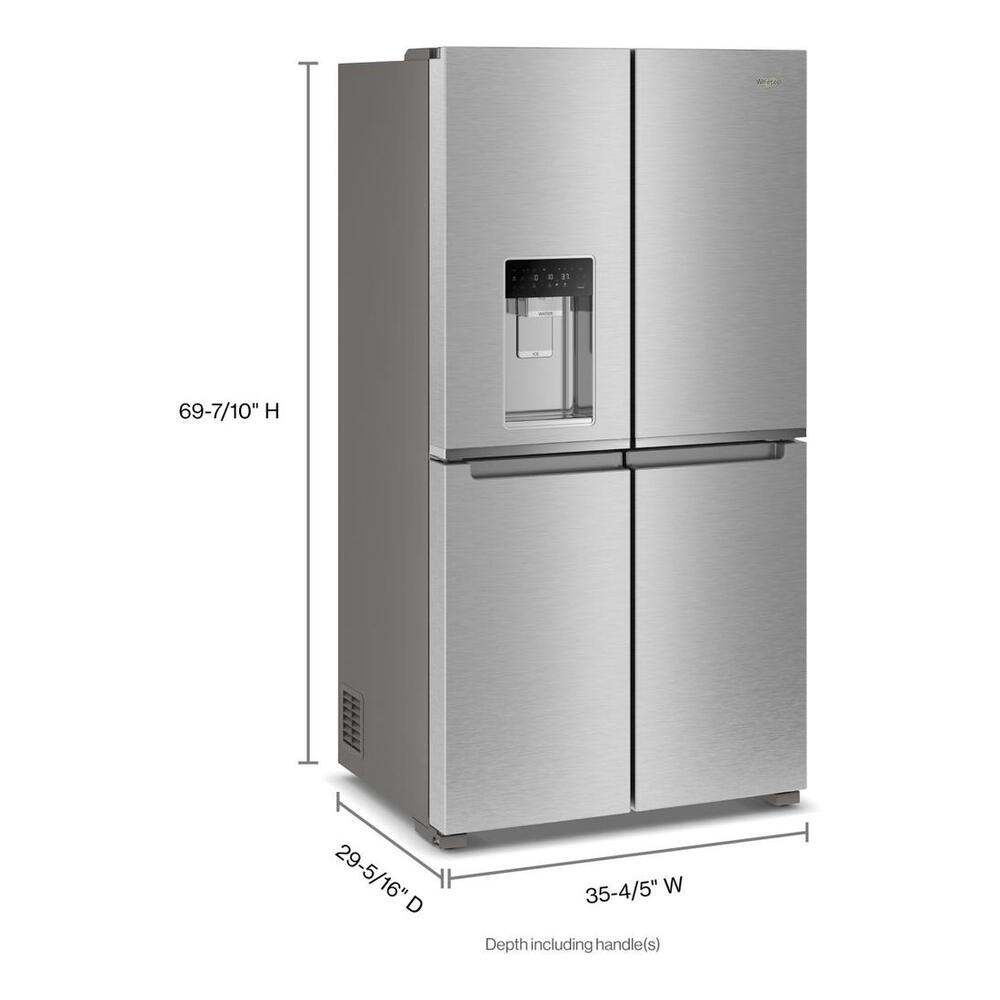 Whirlpool 36-Inch Counter Depth 4 Door Refrigerator with Ice Maker in Door