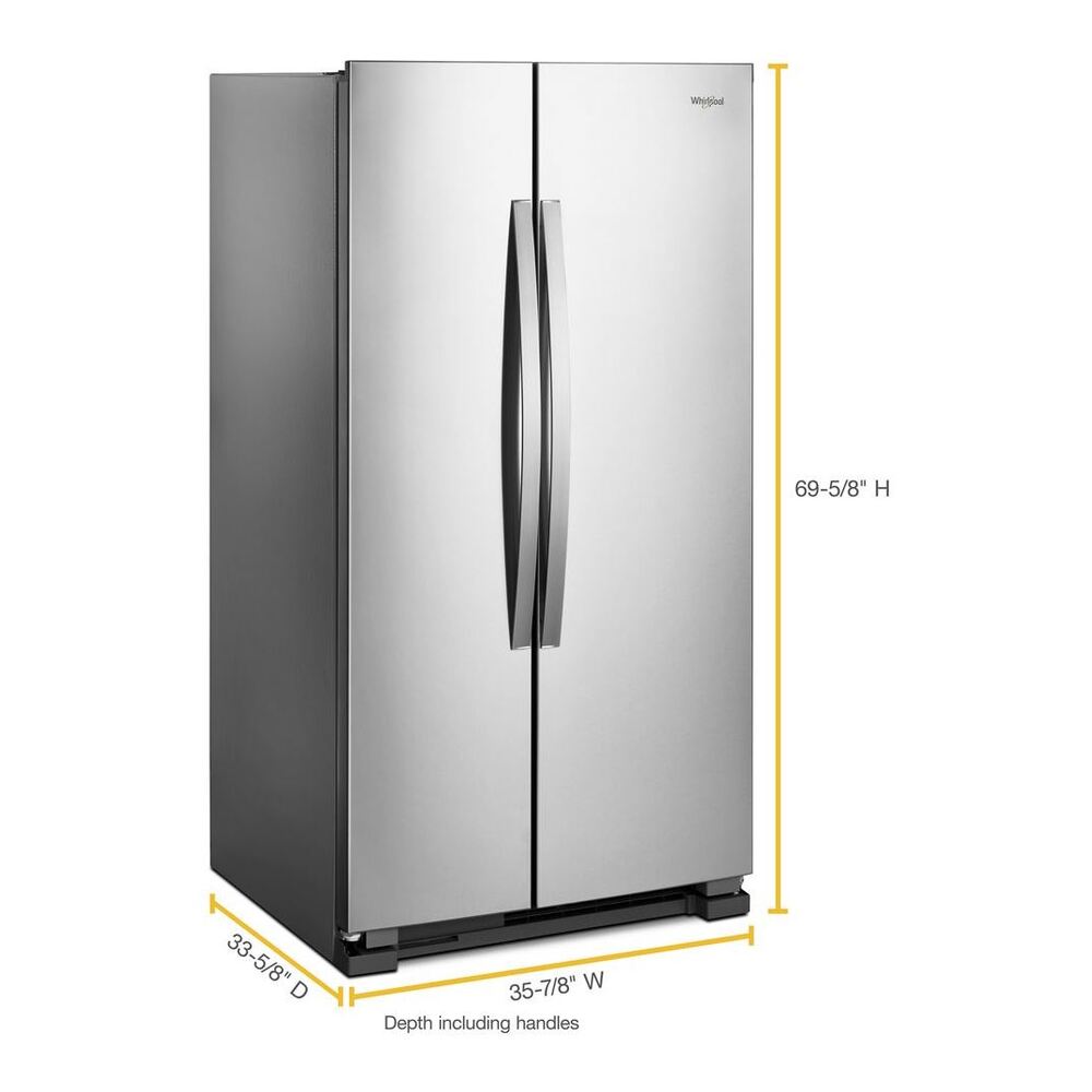 Whirlpool 36-inch Wide Side-by-Side Refrigerator - 25 cu. ft.