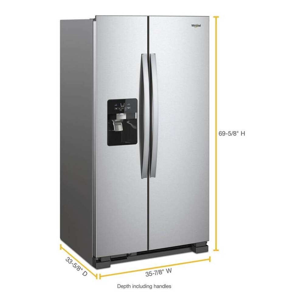 Whirlpool 36-inch Wide Side-by-Side Refrigerator - 25 cu. ft.