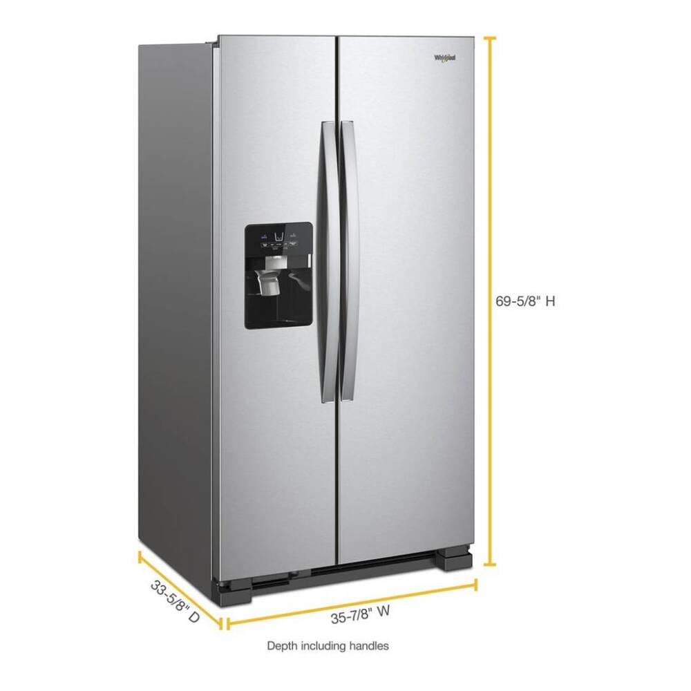 Whirlpool 36-inch Wide Side-by-Side Refrigerator - 25 cu. ft.