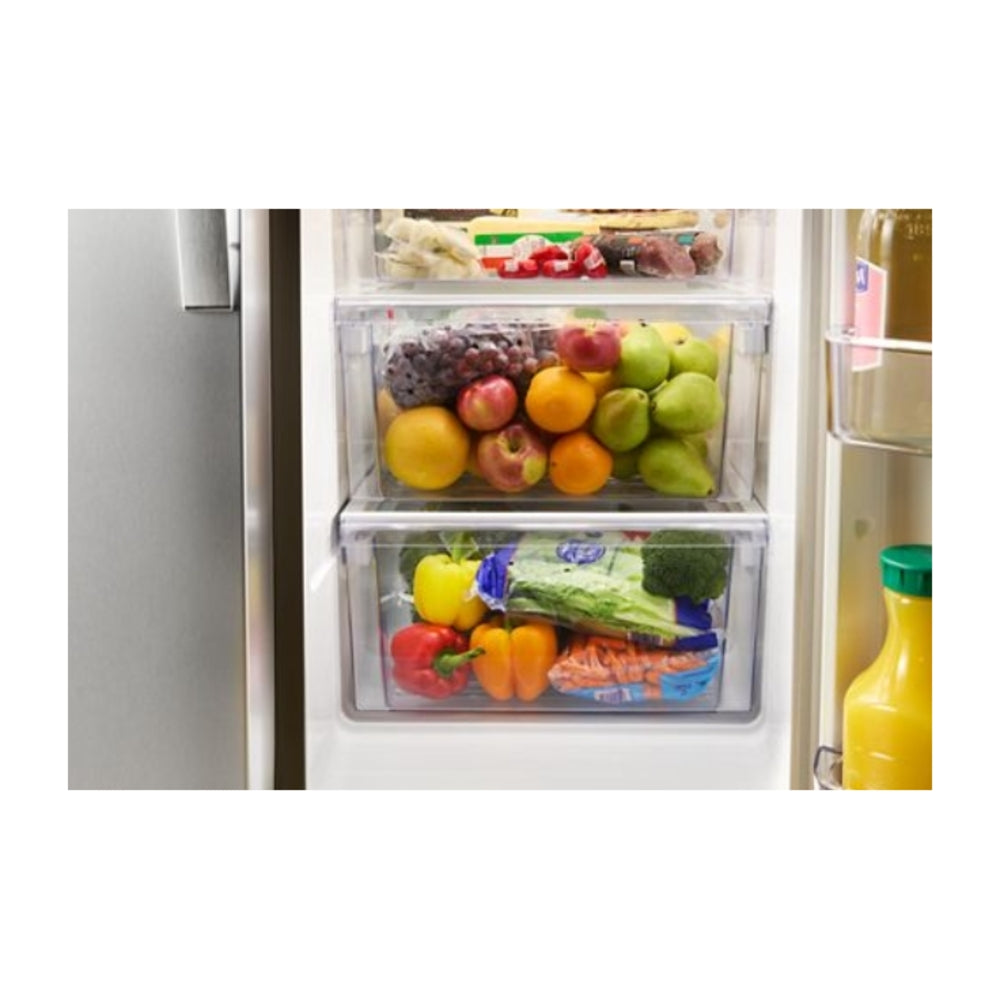 Whirlpool 36-inch Standard Depth Side-by-Side Refrigerator with Prep & Store Bins