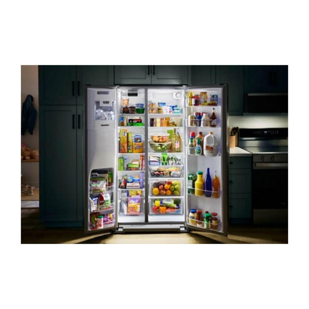 Whirlpool 36-inch Standard Depth Side-by-Side Refrigerator with Prep & Store Bins