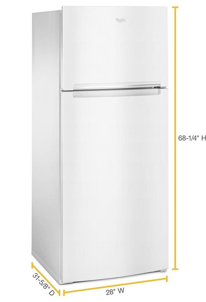 Whirlpool 28-inch Wide Refrigerator Compatible With The EZ Connect Icemaker Kit - 18 Cu. F
