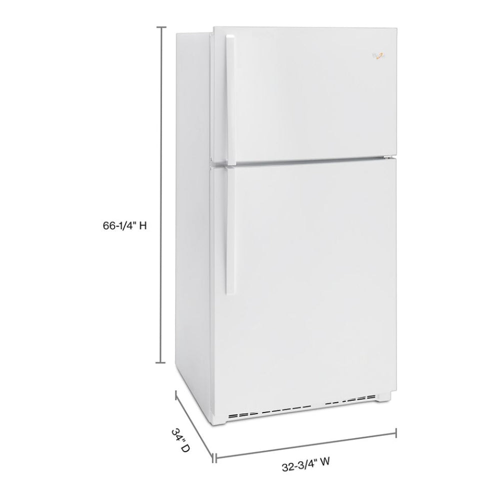Whirlpool 33-inch Wide Top Freezer Refrigerator - 21 cu. ft.